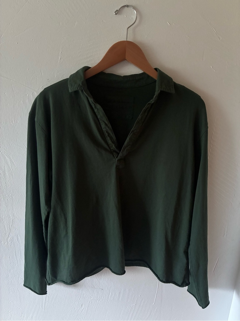 Frank & Eileen Patrick Popover Henley Polo Dark Green Small